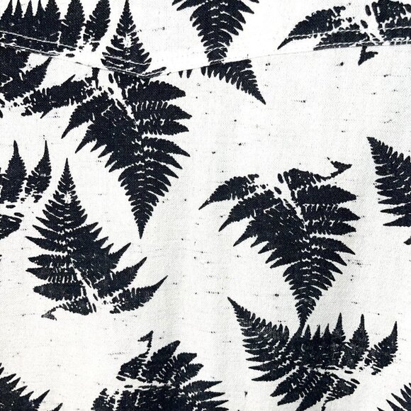 Anerkjendt Button Up Shirt Mens Size Medium M Tree Print Long Sleeve White Black - Picture 9 of 12